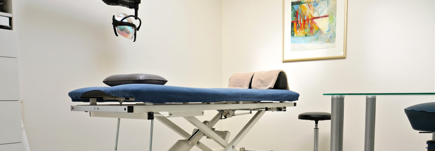Een behandelkamer van Fysiotherapie Deman - van Grinsven